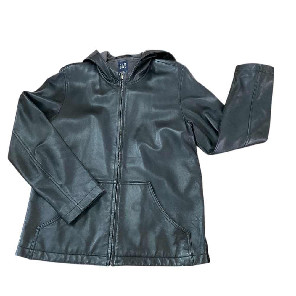 Gap Vintage Leather Black Jacket Women’s Size Medium
